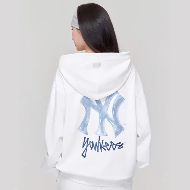 【MLB】背後大Logo連帽上衣 帽T 紐約洋基隊 (3AHDB0461-50IVS)