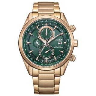 【CITIZEN 星辰】GENTS 韋禮安廣告款三眼計時電波光動能男錶/43mm 父親節 (AT8263-87X)