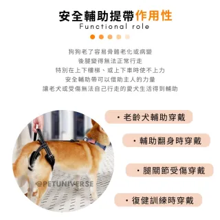 【Pet Universe 多寵宇宙】後肢輔助帶-夜幕黑(狗狗輔助帶 寵物輔助帶 狗輔助帶 老犬輔助帶 寵物輔助 老犬)