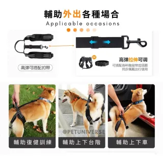 【Pet Universe 多寵宇宙】後肢輔助帶-夜幕黑(狗狗輔助帶 寵物輔助帶 狗輔助帶 老犬輔助帶 寵物輔助 老犬)
