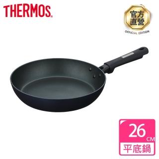 【THERMOS 膳魔師】電漿強化不沾鍋單柄平底鍋26cm(KFC-026-MDB)
