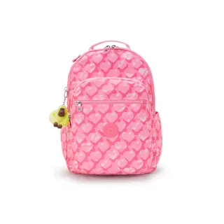 【KIPLING】『首爾包』粉色愛心機能手提後背包-SEOUL