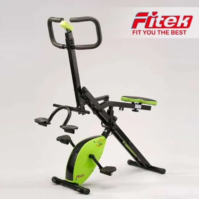 【Fitek健身網】兩用健身車+深蹲騎馬機  磁控車 兩用飛輪車(騎馬深蹲機 折疊式健身車 可折疊收納 健腹機)