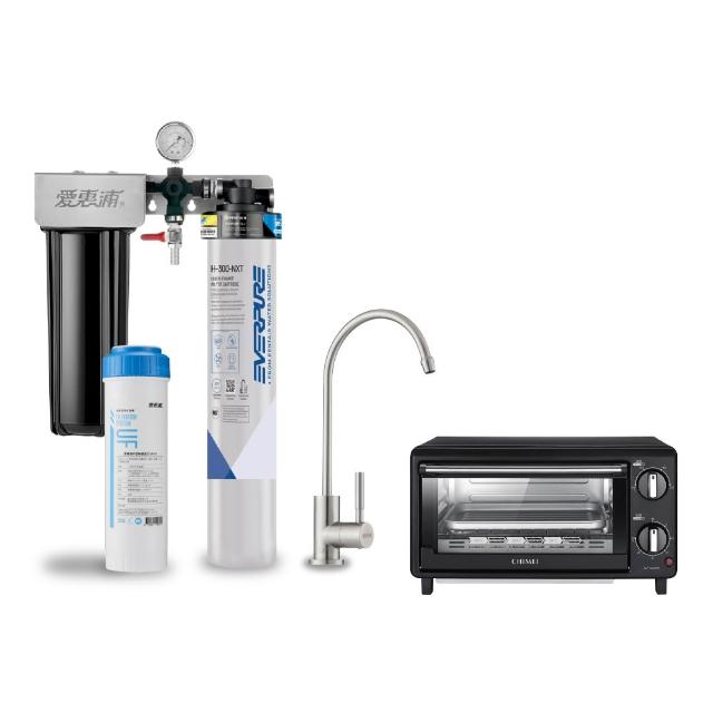 【EVERPURE 愛惠浦】櫥下型 PURVIVE Duo-H300NXT兩道式生飲淨水器(升級不鏽鋼龍頭/前置中空絲膜)