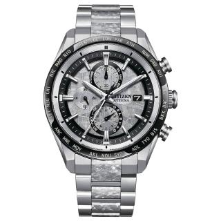 【CITIZEN 星辰】ATTESA系列 冰川三眼計時電波鈦金屬光動能男錶/42mm 父親節 (AT8284-61A)
