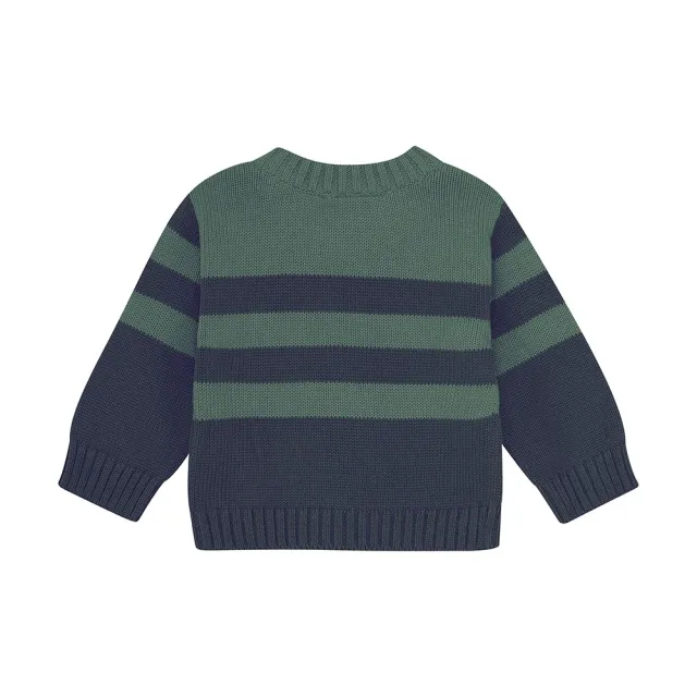 【Brands4Kids】藍綠條紋長袖針織上衣_ENFANT系列(4種尺寸可選)