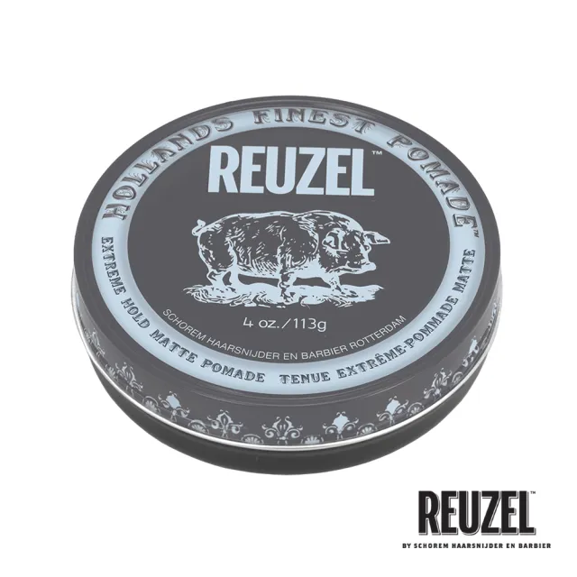 【REUZEL】荷蘭REUZEL灰豬極強水泥級無光澤髮蠟 95g(締造豐盈有層次的造型)