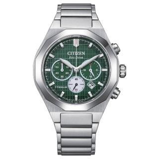 【CITIZEN 星辰】GENTS 超級鈦三眼計時光動能男錶/41mm 父親節 (CA4691-59X)