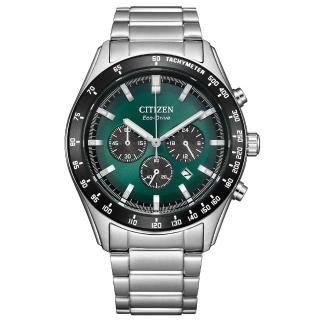 【CITIZEN 星辰】Chronograph 三眼計時光動能男錶/43mm 父親節 (CA4674-58X)