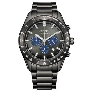 【CITIZEN 星辰】Chronograph 三眼計時光動能男錶/43mm 父親節 (CA4677-50H)