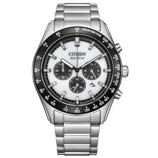 【CITIZEN 星辰】Chronograph 三眼計時光動能男錶/43mm 父親節 (CA4674-58A)