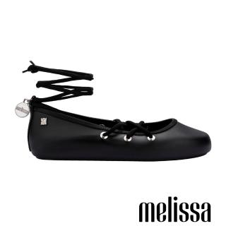【Melissa】芭蕾繞踝綁帶娃娃鞋(黑色)