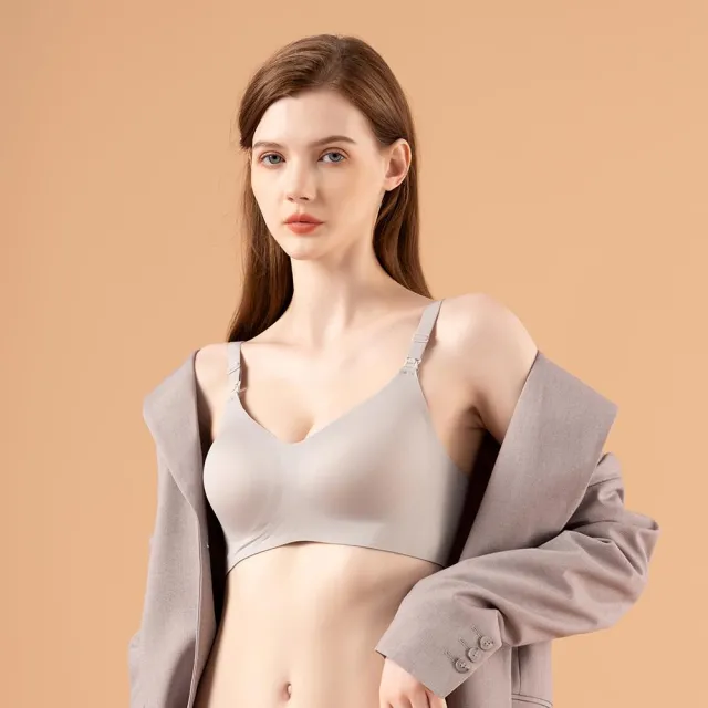 momMe 零著感無痕美型哺乳內衣(孕婦內衣 無痕內衣 無鋼圈)