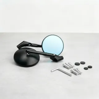 【MorTer】機車通用型後照鏡｜大圓鏡 防眩光藍鏡 可調 後視鏡 照後鏡 JET SL Force 勁戰 DRG MMBCU KR