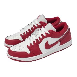【NIKE 耐吉】休閒鞋 Air Jordan 1 Low 男鞋 New Beginnings 紅 白 AJ1(553558-166)