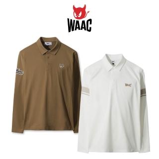 【WAAC】STRIPE POINT FLEECE LS POLO 男士 長袖POLO衫(兩色任選)