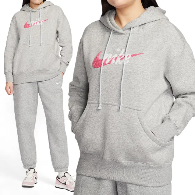 【NIKE 耐吉】PHNX FLC OS Logo HDY 女款 灰色 連帽 衛衣 長袖 IM9644-043