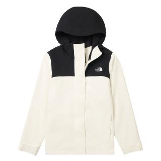 【The North Face】外套 女 運動連帽外套 防潑水 衝鋒衣 W SANGRO DRYVENT JACKET 2.0 米白黑 NF0A8DX8ROU