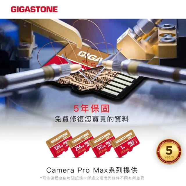 【GIGASTONE 立達】Camera Pro MAX microSDXC UHS-Ⅰ U3 A2 4K 256GB錄影監控記憶卡(網路攝影機/監視器)