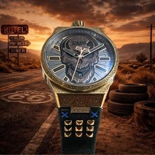 【BOMBERG】BOLT-68 NEO系列 銅紋骷髏騎士機械腕錶