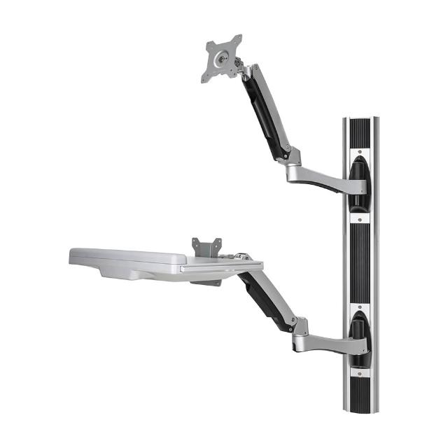 【ErgoGrade】壁掛式工作站螢幕鍵盤支架EGW8822(工作桌/摺疊桌/電腦螢幕架/長臂/旋臂架/桌上型支架)