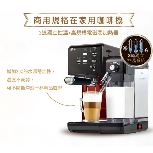【Oster】奶泡大師二代★5+隨享義式咖啡機  義式/膠囊兩用(福利品-保固1年)