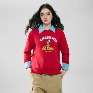 【GIORDANO 佐丹奴】女裝偷點金幣印花大學TEE 湯姆貓與傑利鼠系列(多色任選)