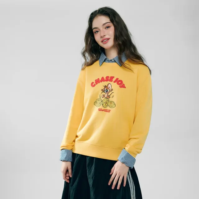 【GIORDANO 佐丹奴】女裝偷點金幣印花大學TEE 湯姆貓與傑利鼠系列(多色任選)