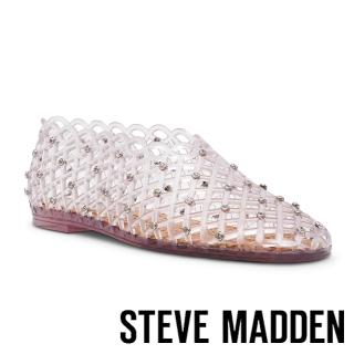 【steve madden】閃鑽網狀透膚平底鞋 GROVE-R(透明)