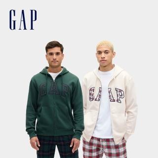 【GAP】男裝 Logo刺繡連帽外套-多色任選(842591)