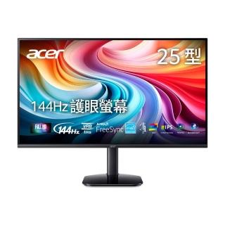 【Acer 宏碁】KA252Q P0 護眼螢幕(25型/FHD/144Hz/1ms/IPS)