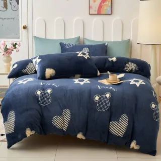 【ALAI寢飾工場】保暖法蘭絨床包兩用被套組(雙人/多款任選)