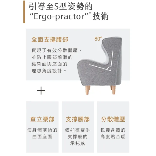 【Style】Chair DC 健康護脊沙發 木腳款(單人沙發/布沙發)
