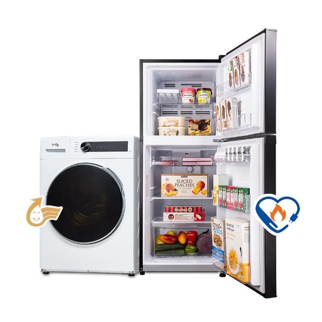 【only】外宿豪宅組N2(變頻小冰箱OR195-RM04I/蒸氣除菌10KG滾筒洗衣機)