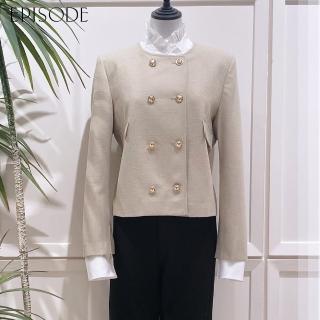 【EPISODE】出清品 簡約雙排釦圓領小香風外套E30615
