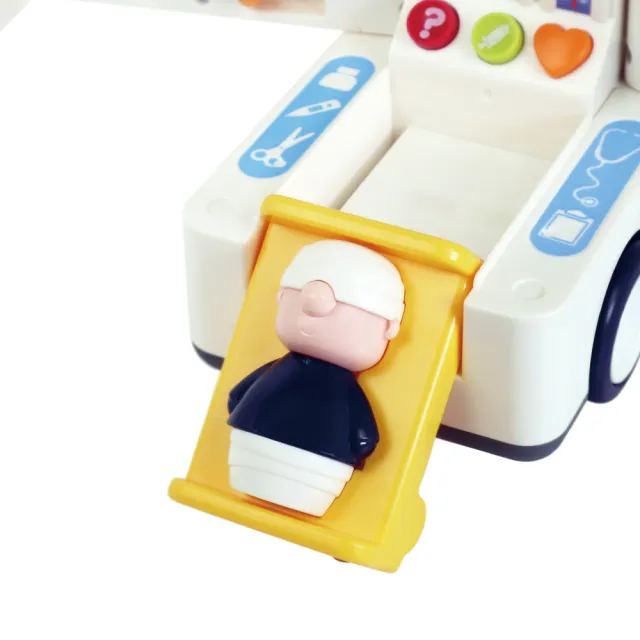 【KIDMATE】台灣好車隊-互動救護車(中英雙語 變形式場景 電動車 幼兒玩具車 聲光探索玩具 互動救援車隊)
