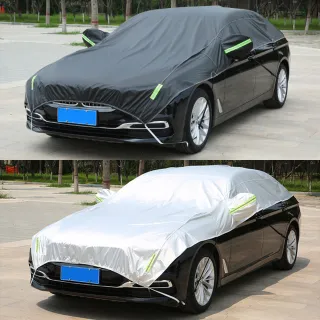 【YORI 優里】汽車半罩加長車罩(車用半罩 牛津車罩 汽車車罩 前擋玻璃車罩 隔熱 防鳥屎 防水車罩 防塵)