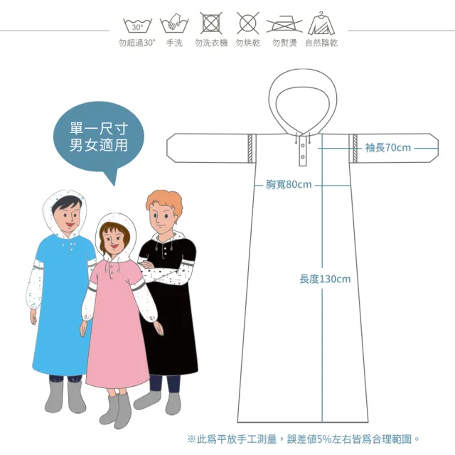 【雨之情】羽量級拚色套頭雨衣(2入組/連身雨衣 / 輕便雨衣)