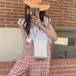 【EMMA SUE】雙11 皮革編織包 側背小包包 小包包女生 編織包 手機包 生日禮物 女生包包 斜背包  