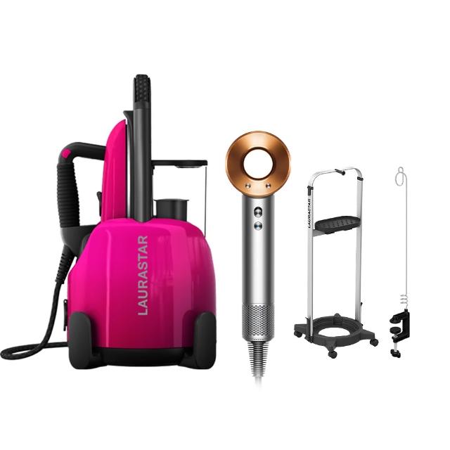 【LAURASTAR】LIFT PLUS高壓蒸汽熨斗-桃色(殺菌機/消毒機/熨斗)(超值組)