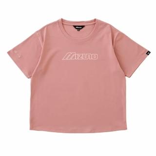【MIZUNO 美津濃】短袖上衣 女 SPORTS STYLE 玫瑰 D2TAD22264