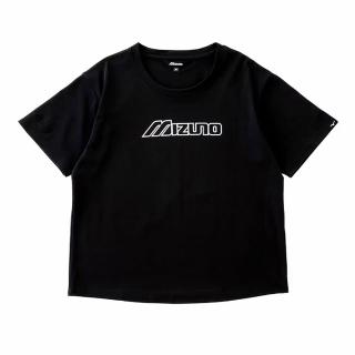 【MIZUNO 美津濃】短袖上衣 女 SPORTS STYLE 黑 D2TAD22209
