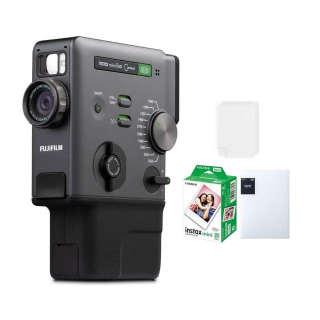 【FUJIFILM 富士】instax mini Evo Cinema 混合式數位馬上看相機 印相機 公司貨 (20張底片組合)