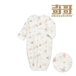 【奇哥】比得兔 嬰幼童裝 野餐比得長袍妙妙裝/連身衣-天絲橫紋單面布 (3-12個月)