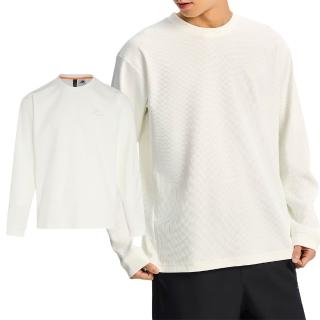 【adidas 愛迪達】TH Waffle Crew 男款 白色 運動 休閒 圓領 上衣 長袖 KR2541
