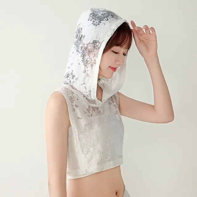 【米蘭精品】極速出貨 假領子襯衫領片(連帽設計雪紡蕾絲女裝配件2色74ko67)