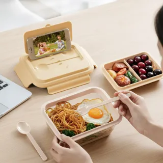 闔樂泰可折疊微波分隔鉑金矽膠保鮮餐盒