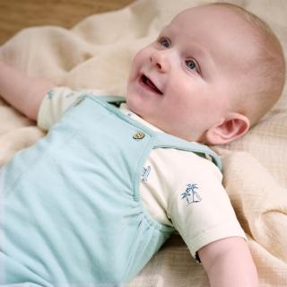 【Brands4Kids】摩托車藍綠色短袖吊帶褲套裝 FIXONI系列(4種尺寸可選)