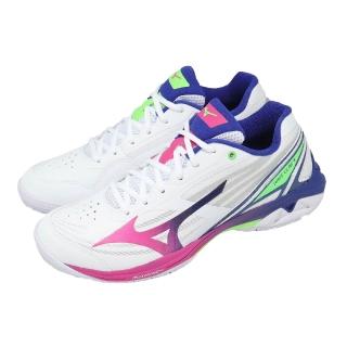 【MIZUNO 美津濃】羽球鞋 Wave Claw 4 寬楦 男女鞋 鴛鴦配色 白 羽排鞋 回彈 71GA2643-01