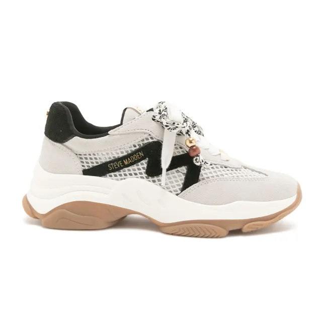 【steve madden】花紋串珠網布休閒鞋 MAXFIELD(灰色)